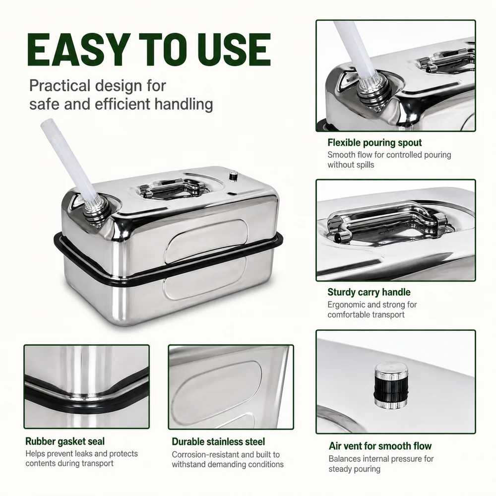 Horizontal Stainless Can — 5L / 10L / 20L — view 5