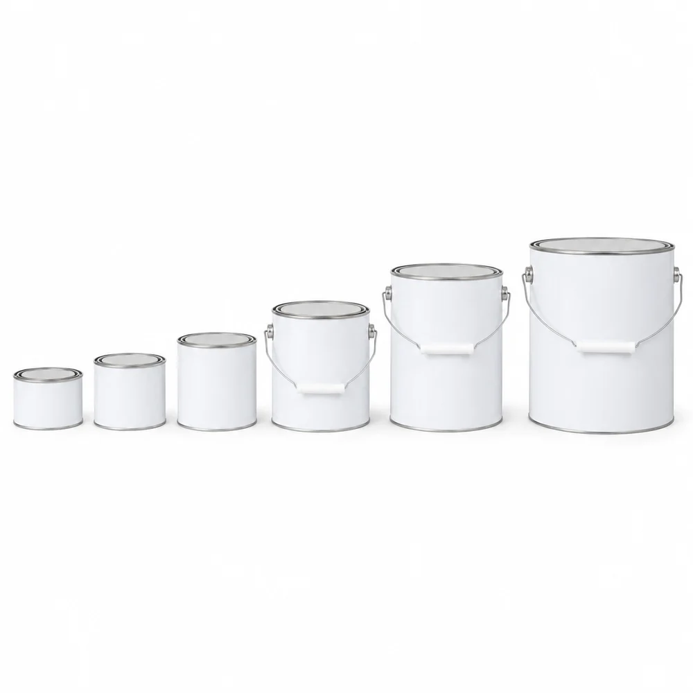 Round Metal Tin Can, 50ml to 6L — view 4
