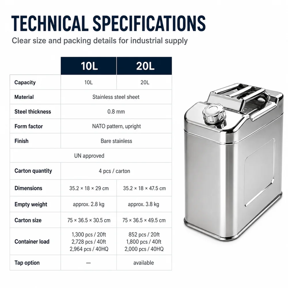Stainless NATO Can — 10L / 20L — view 5