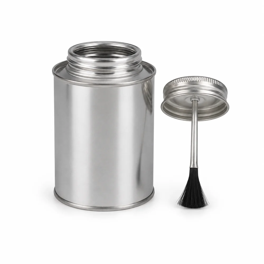 Dauber, Brush-in-Cap & Cone Top Tin Cans — view 3