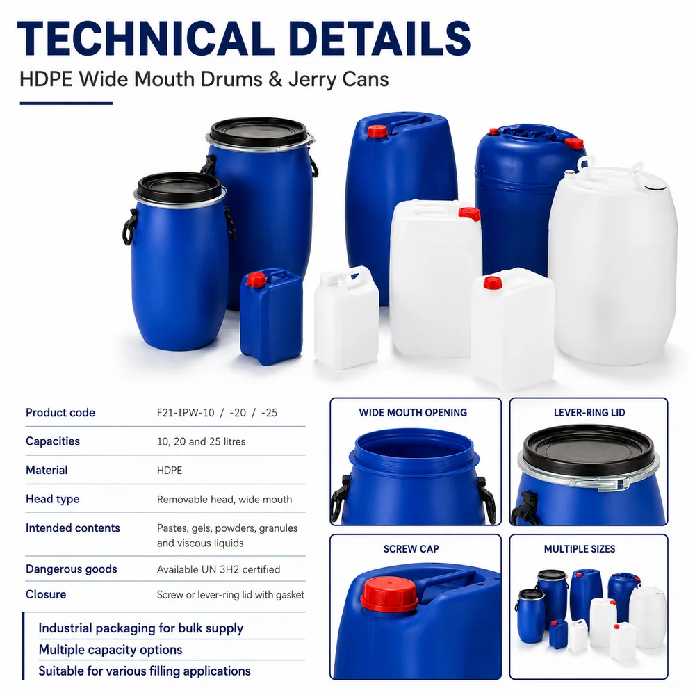 Wide-Mouth HDPE Jerrycan — UN 3H2 pattern — view 4